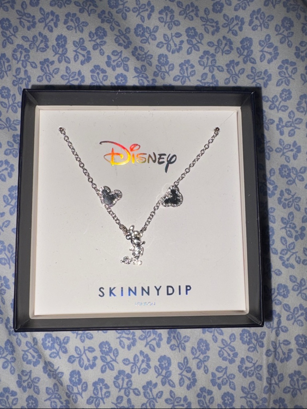 Disney Silver SKINNYDIP Necklace and Earrings Set